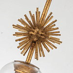 Подвесной светильник золотого цвета с колоколообразным стеклянным плафоном и декоративным элементом Elstead Lighting варинант исполнения - 5 | Loft Concept в Новосибирске