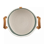 Корзина для хранения с ручками плетеная Interlacement Green  варинант исполнения - 1 | Loft Concept в Новосибирске