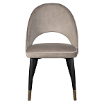 Стул велюровый серо-бежевый Schelde Gray Beige варинант исполнения - 1 | Loft Concept в Новосибирске