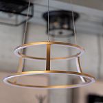 Люстра золотого цвета с 2-мя светодиодными кольцами Eurofase варинант исполнения - 7 | Loft Concept в Новосибирске