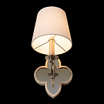 Бра с белым текстильным абажуром и фигурным основанием с зеркальной вставкой Vitorino варинант исполнения - 23 | Loft Concept в Новосибирске