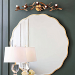 Золотое настенное зеркало Yvon Mirror варинант исполнения - 1 | Loft Concept в Новосибирске