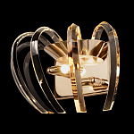 Бра золотого цвета с изогнутыми хрустальными элементами Radiant Ribbons варинант исполнения - 3 | Loft Concept в Новосибирске