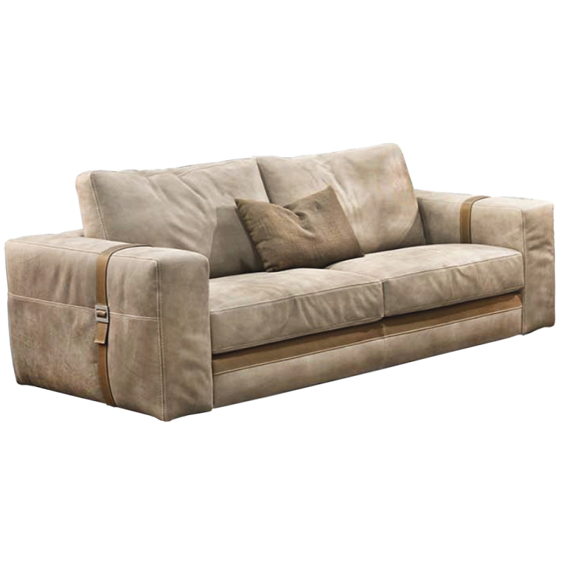 Диван ARGO  натуральная кожа Бежевый в Новосибирске | Loft Concept 