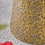 Журнальный столик с конусообразной основой и текстурной поверхностью золотого цвет Ethnic Metal варинант исполнения - 4 | Loft Concept в Новосибирске