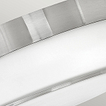 Потолочный светильник для ванных комнат цвета никель с плафоном из опалового стекла и декоративными держателями Hinkley варинант исполнения - 3 | Loft Concept в Новосибирске