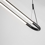 Светодиодная люстра Black LED Circle and Oval Lamp варинант исполнения - 4 | Loft Concept в Новосибирске