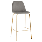 Барный стул на золотистых ножках VENDRAMIN Grey варинант исполнения - 1 | Loft Concept в Новосибирске
