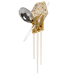 Бра с 2-мя плафонами из стекла и металла и вертикальными подвесками Gilded Mirage  варинант исполнения - 5 | Loft Concept в Новосибирске