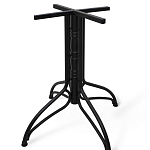 Стол обеденный с круглой столешницей из керамики на четырех черных ножках Sand Ceramics варинант исполнения - 5 | Loft Concept в Новосибирске