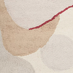 Ковер из хлопка с абстрактным принтом бежевого цвета Elysian Flow Blush варинант исполнения - 4 | Loft Concept в Новосибирске