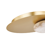 Бра с овальным основанием золотого цвета  и плафоном из алебастра Shaw Lighting варинант исполнения - 3 | Loft Concept в Новосибирске