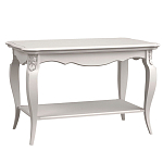 Стол журнальный белый из массива бука с полкой в стиле прованс White Provence варинант исполнения - 1 | Loft Concept в Новосибирске