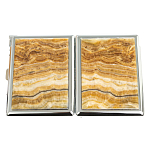 Портсигар с газовой зажигалкой из натурального камня Оникс Stone Cigarettes Cases варинант исполнения - 4 | Loft Concept в Новосибирске