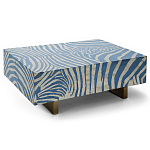 Кофейный стол Kenya Coffee Table Bone Inlay ZEBRA blue варинант исполнения - 4 | Loft Concept в Новосибирске