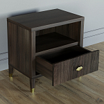 Прикроватная тумбочка с полкой Elsa Dreams Walnut  варинант исполнения - 2 | Loft Concept в Новосибирске