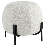 Пуф в ткани букле молочного цвета Pikelet варинант исполнения - 1 | Loft Concept в Новосибирске