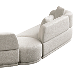 Угловой диван Calypso с поворотным механизмом и пуфом   варинант исполнения - 5 | Loft Concept в Новосибирске