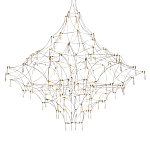 Люстра с тонким металлическим каркасом цвета хром Quasar варинант исполнения - 2 | Loft Concept в Новосибирске