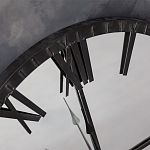 Часы настенные зеркальные с чёрным металлическим циферблатом Mirror Tower Clock варинант исполнения - 2 | Loft Concept в Новосибирске