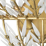 Бра золотого цвета с белыми стеклянными лепестками Hanging Flowers варинант исполнения - 1 | Loft Concept в Новосибирске