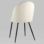 Мягкий стул в бежевом велюре Miruna Chair варинант исполнения - 5 | Loft Concept в Новосибирске