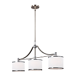 Люстра линейная с 3-мя белыми цилиндрическими плафонами Feiss варинант исполнения - 2 | Loft Concept в Новосибирске