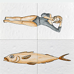 Плитка с узором Рыба Русалка варинант исполнения - 1 | Loft Concept в Новосибирске