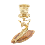 Подсвечник из натурального камня агат светло-коричневый Stone Candlestick варинант исполнения - 4 | Loft Concept в Новосибирске