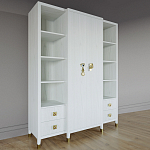 Большой шкаф с витриной Elsa Dreams White варинант исполнения - 1 | Loft Concept в Новосибирске