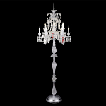 Торшер с 12-ю белыми текстильными абажурами и хрустальными подвесками Lustre Reverie варинант исполнения - 4 | Loft Concept в Новосибирске