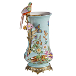 Ваза с птичкой из фарфора с бронзовыми элементами Garden of Eden варинант исполнения - 1 | Loft Concept в Новосибирске