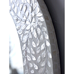 Зеркало круглое инкрустированное раковинами устриц Bone Inlay Dome Mirror White варинант исполнения - 6 | Loft Concept в Новосибирске