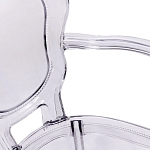 Прозрачный стул с подлокотниками LOUIS GHOST CHAIR Grey варинант исполнения - 7 | Loft Concept в Новосибирске