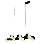 Люстра линейная с геометрическими черно-белыми плафонами Modestra варинант исполнения - 1 | Loft Concept в Новосибирске