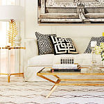 Золотой приставной столик с круглой стеклянной столешницей Weightless Table варинант исполнения - 6 | Loft Concept в Новосибирске