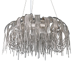 Люстра круглая подвесная с металлическими дугами и длинными цепочками 80 см Atlantis Chain варинант исполнения - 7 | Loft Concept в Новосибирске