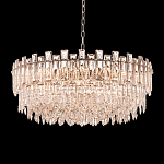 Круглая люстра с хрустальными подвесками на серебряном каркасе Gorgeous Crystal Light варинант исполнения - 13 | Loft Concept в Новосибирске