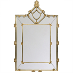 Зеркало прямоугольное Golden Classic Ornament Mirror варинант исполнения - 2 | Loft Concept в Новосибирске