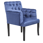 Кресло Addison Chic Armchair deep blue velour варинант исполнения - 1 | Loft Concept в Новосибирске