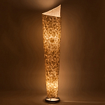 Торшер из перламутра на металлическом каркасе Indonesian Lamps варинант исполнения - 4 | Loft Concept в Новосибирске