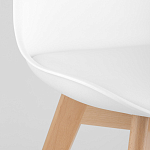 Стул с основой из пластика и мягким сиденьем Arvika White варинант исполнения - 6 | Loft Concept в Новосибирске