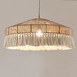 Люстра круглая плетеная с кисточками Dome Sun Glow варинант исполнения - 3 | Loft Concept в Новосибирске