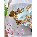 Блюдо овальное из голубого фарфора с ручками в виде бабочек и цветочным рисунком Blue Garden варинант исполнения - 7 | Loft Concept в Новосибирске