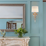 Бра с цветочным основанием и тканевым абажуром Tugella Flower Lamp варинант исполнения - 5 | Loft Concept в Новосибирске