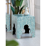 Приставной столик с инкрустацией раковинами устриц Bone Inlay варинант исполнения - 4 | Loft Concept в Новосибирске