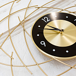 Часы настенные из металла с чёрным циферблатом Current Time варинант исполнения - 2 | Loft Concept в Новосибирске