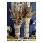 Ваза из фарфора на бронзовом основании Turquoise Blooming Garden варинант исполнения - 8 | Loft Concept в Новосибирске