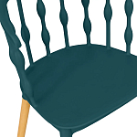 Пластиковый стул на ножках из массива бука Ferret Spiral Green варинант исполнения - 4 | Loft Concept в Новосибирске