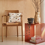 Оранжевый приставной стол из металла Lattice варинант исполнения - 8 | Loft Concept в Новосибирске